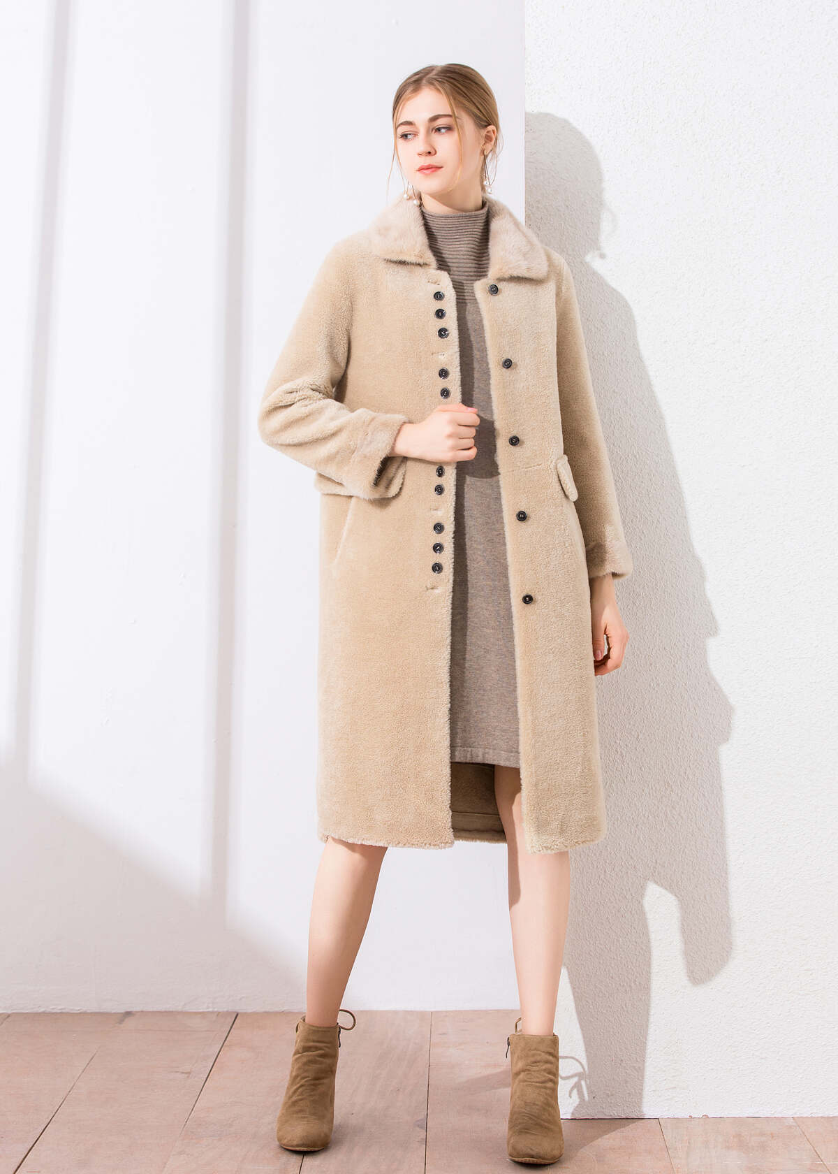 厂家货源新款羊绒大衣外套日系学院风流行双面长款羊毛大衣女2019-阿里巴巴